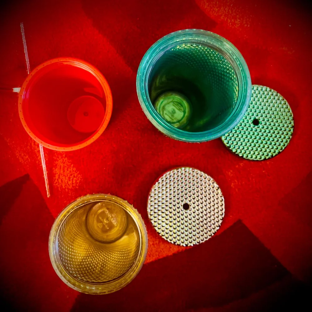 Starbucks Festive Tumbler Trio - Metallic, Green(24oz), Red(16oz) & Gold(16oz). - Picture 4 of 4